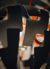 abstract graphic pattern of rectangles on a dark background