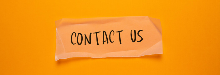 Close up of Contact Us Word