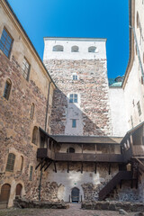 Fototapeta na wymiar The inside of Turku Castle in Finland.