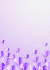 Lovely Glow purple Papercut style design background