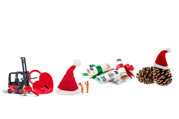 object Christmas decoration design isolated on white background.