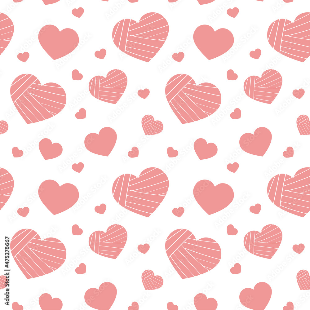 Wall mural Romantic seamless pattern for Valentine s Day