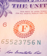Fototapeta na wymiar Close up of U.S. Dollar Currency