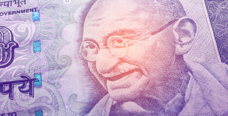 Close up of Indian Currency