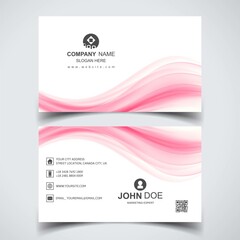 Naklejka premium Creative business card wave background