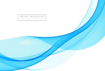 Obraz premium Abstract stylish blue wave background