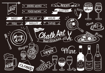 チョークアートデザイン　BAR  dinner