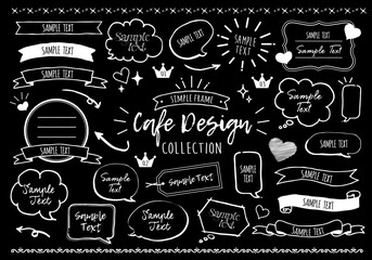 チョークアートデザイン　吹き出しセット