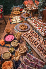 table with canapes