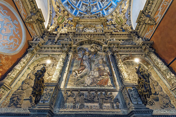Fototapeta na wymiar Altar of the Chapel of Boim, UNESCO World Heritage, in Lviv, Ukraine
