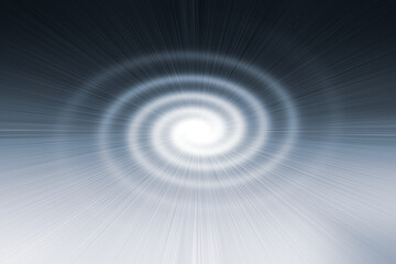 Abstract zoom speed motion background with white spiral in the middle