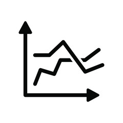 Stock chart icon vector graphic