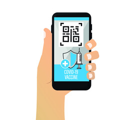 vaccine concept. Electronic vaccination passport.
