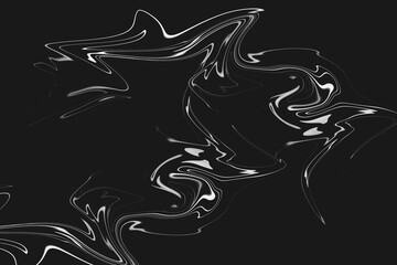 Abstract black and white liquid background