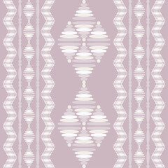 Geometric shapes from points. Digital ornament. Border. Halftone. Seamless pattern. Textile. Ethnic boho ornament. Vector illustration for web design or print. - 475289610