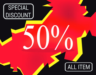 Naklejka premium discount template