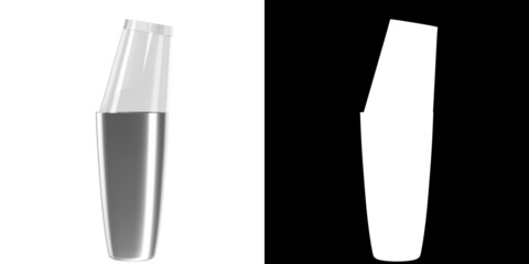 3D rendering illustration of a Boston shaker