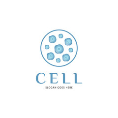 Cell vector logo, Bio molecular laboratory symbol