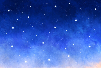 背景素材_水彩テクスチャ_星空