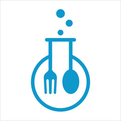 food lab design logo vector template