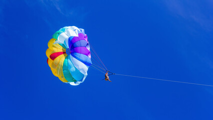 parachute in the sky
