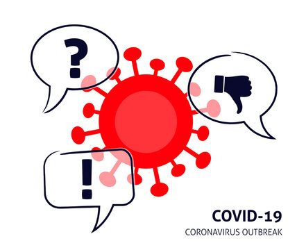 Vector corona virus outbreak various opinions idea