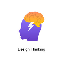 
Design Thinking vector Gradient Icon Design illustration. Digitalization and Industry Symbol on White background EPS 10 File