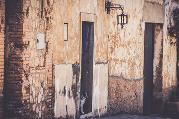 Old houses in small village of Belchite