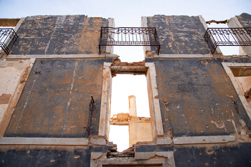 Ruins of the town of Belchite, scene of one of the symbolic battles of the Spanish Civil War, the Battle of Belchite. Zaragoza. Spain