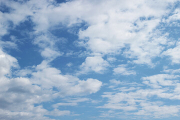 white clouds in the blue sky