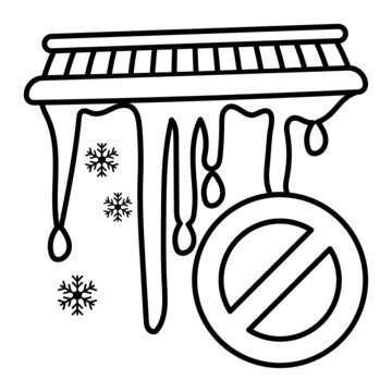 melting snow prohibition sign clip art preview