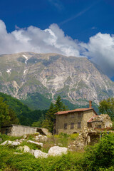 Fototapeta premium Arquata del Tronto, old village damaged by earthquake in Ascoli Piceno province