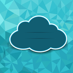 Triangle pattern background with clouds