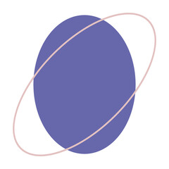 Abstract oval violet and pink line orbite color design element vector