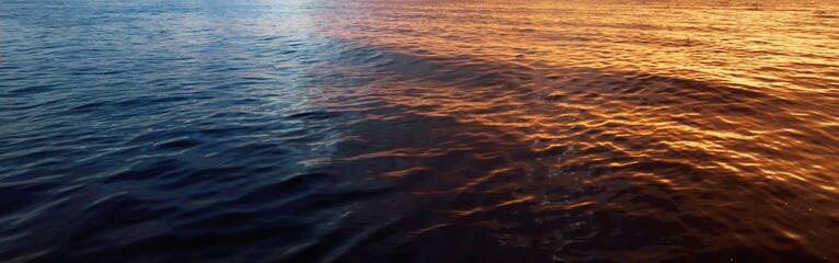 Sea water surface texture. Soft sunlight. Panoramic image, graphic resources. Nature, environment...