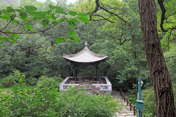 Chinese traditional ancient architectural landscape, Beijing Botanical Garden