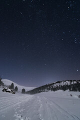 Night at the moutains of Pyrenees