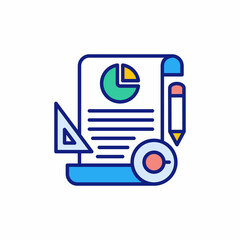 Accounting icon in vector. Logotype