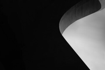Minimalistic architecture in black and white