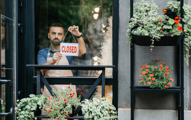 Small business, owner of flower studio closes shop at end of day and Covid-19 lockdown