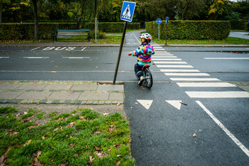 child riding bike