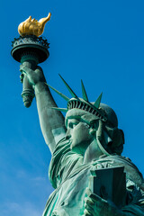 Fototapeta premium The iconic architecture of the Statue of Liberty in New York, USA.