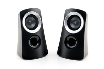 Speakers isolated on a white background.