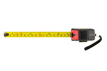 Measuring tape isolated on a white background.
