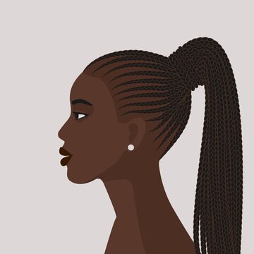 Black Girl with Braided Ponytail