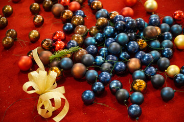 globes. globes used to decorate the Christmas tree. detail. photo inside.
