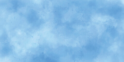 Abstract watercolor blue sky texture as background. 