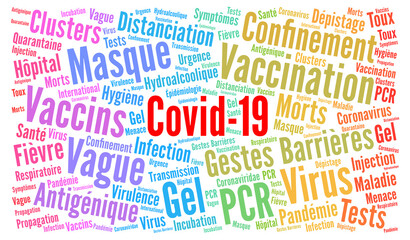 Obraz premium Covid-19 nuage de mots 