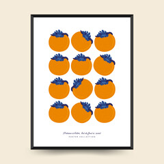 Abstract tropical fruits posters template. Modern trendy minimal style. Hand drawn design for wallpaper, wall decor, print, postcard, cover, template, banner.