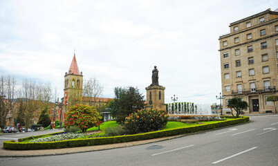 Fototapeta premium Square of Concepcion Arenal (Plaza Concepcion Arenal) in Ourense Orense, Galicia, Spain 